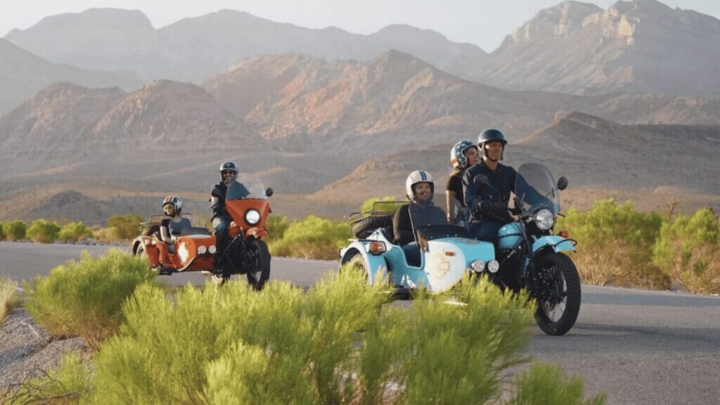 red rock canyon en side car las vegas