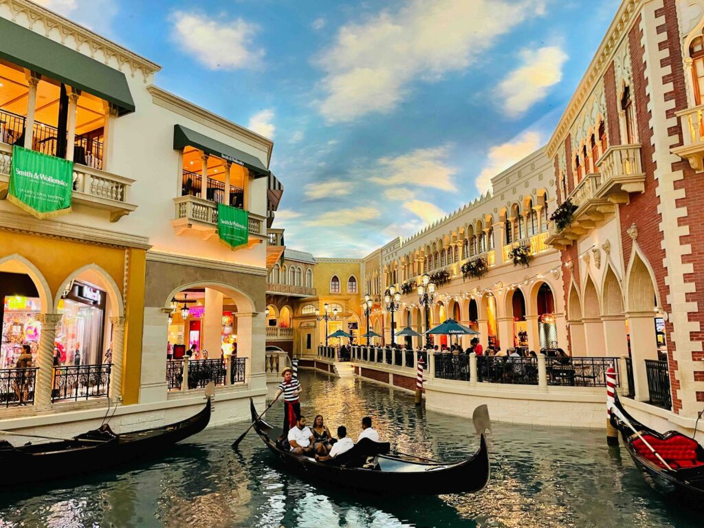 regarder les gondoles du Venetian, une activité gratuite mais fun à Las Vegas