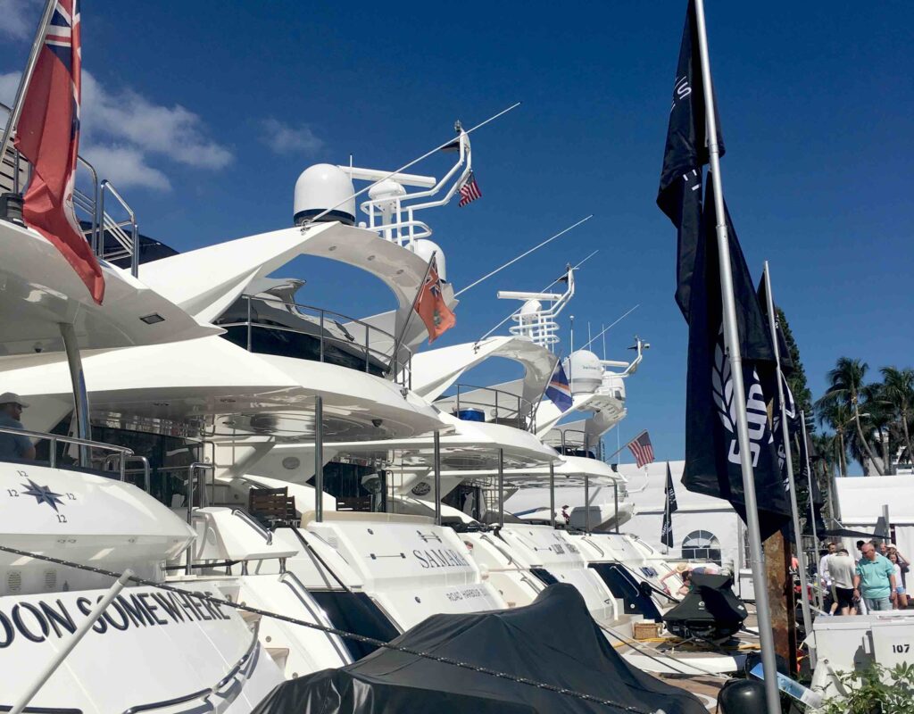 boat show de Fort Lauderdale a la Toussaint