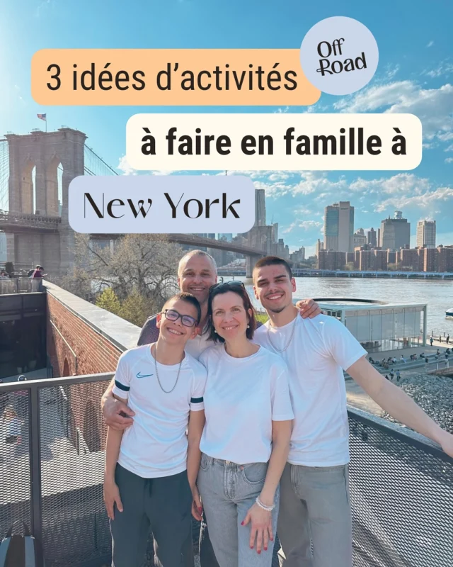 🗽 En famille à New York ? Swipe 👉 pour découvrir 3 activités fun et insolites à faire avec vos enfants dans la Big Apple 🇺🇸

🎨 Street art à Bushwick
🦸 Visite sur le thème des super-héros
🗺️ Chasse aux trésors à Greenwich Village

Et ce n’est pas tout…
📲 Lien en bio pour encore + d’idées d’activités à vivre en famille à NYC avec Destinations Off Road !

#voyage #voyagenyc #voyageusa #voyageenfamille #voyagefamille #voyageavecenfants #activitényc