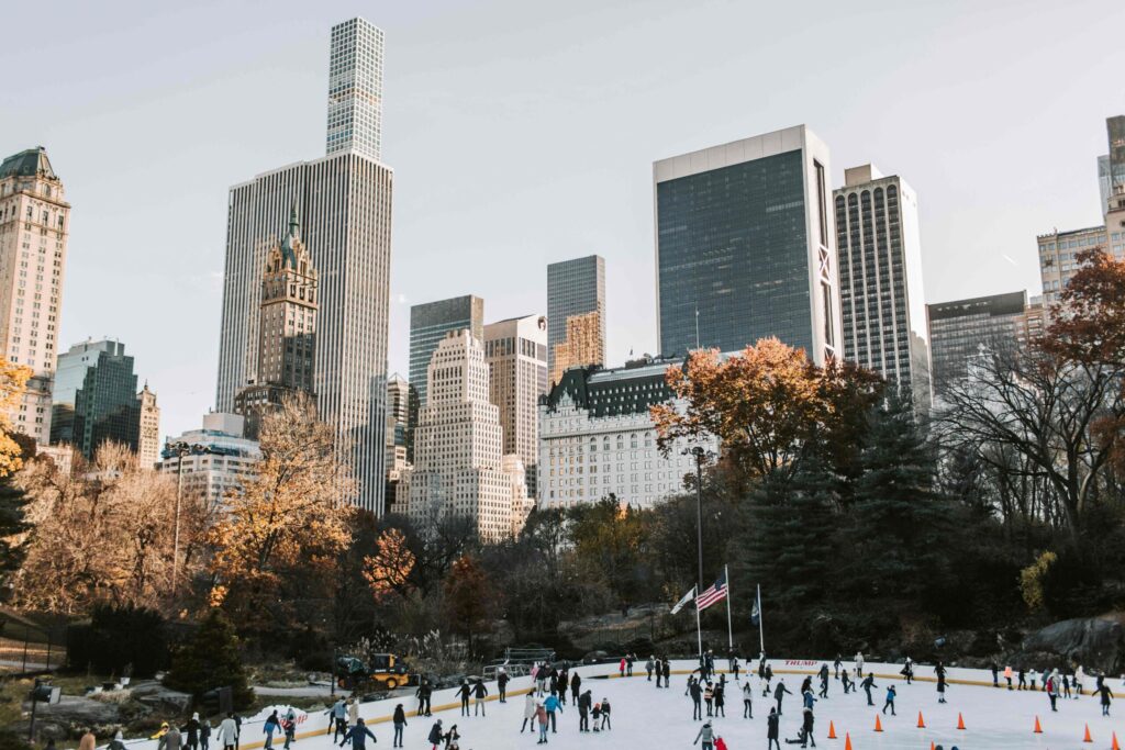patinoire à central park à new york