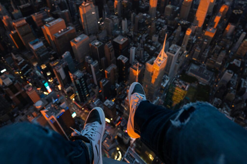 Survolez Manhattan en hélicoptère au coucher du soleil