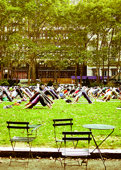 Las Vegas en solo seul Yoga à Bryant Park